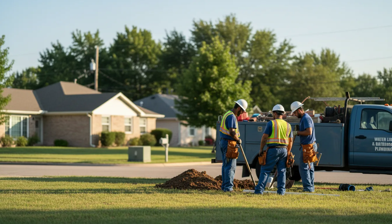 Residential water line and bathroom plumbing service in Letona, AR